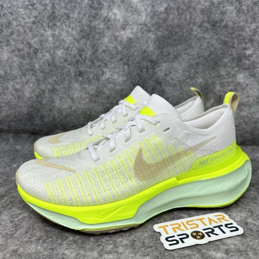 Nike ZoomX Invincible 3 Running Shoes Mens Size 8 White Volt Sail DR2615-104